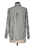 Lucky Brand Stripes Silver Long Sleeve Button-Down Shirt Size M - photo 2