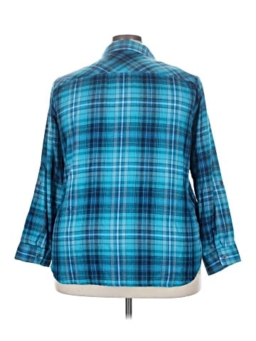 N Touch 3/4 Sleeve Button-Down Shirt (view 2)