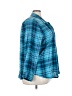 N Touch Plaid Teal Blue 3/4 Sleeve Button-Down Shirt Size 2X - photo 4