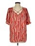 Hailey & Co. Orange Short Sleeve Blouse Size S - photo 1