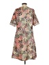 Unbranded 100% Polyester Print Pink Tan Casual Dress Size S - photo 2