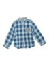 Bonpoint 100% Cotton Plaid Blue Long Sleeve Button-Down Shirt Size 6 - photo 1