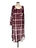 Torrid 100% Polyester Plaid Burgundy Casual Dress Size Lg Plus (0) - photo 1