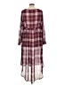Torrid 100% Polyester Plaid Burgundy Casual Dress Size Lg Plus (0) - photo 2