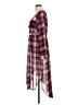 Torrid 100% Polyester Plaid Burgundy Casual Dress Size Lg Plus (0) - photo 5