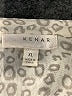 Kenar 100% Polyester Animal Print Ivory Long Sleeve Blouse Size XL - photo 7