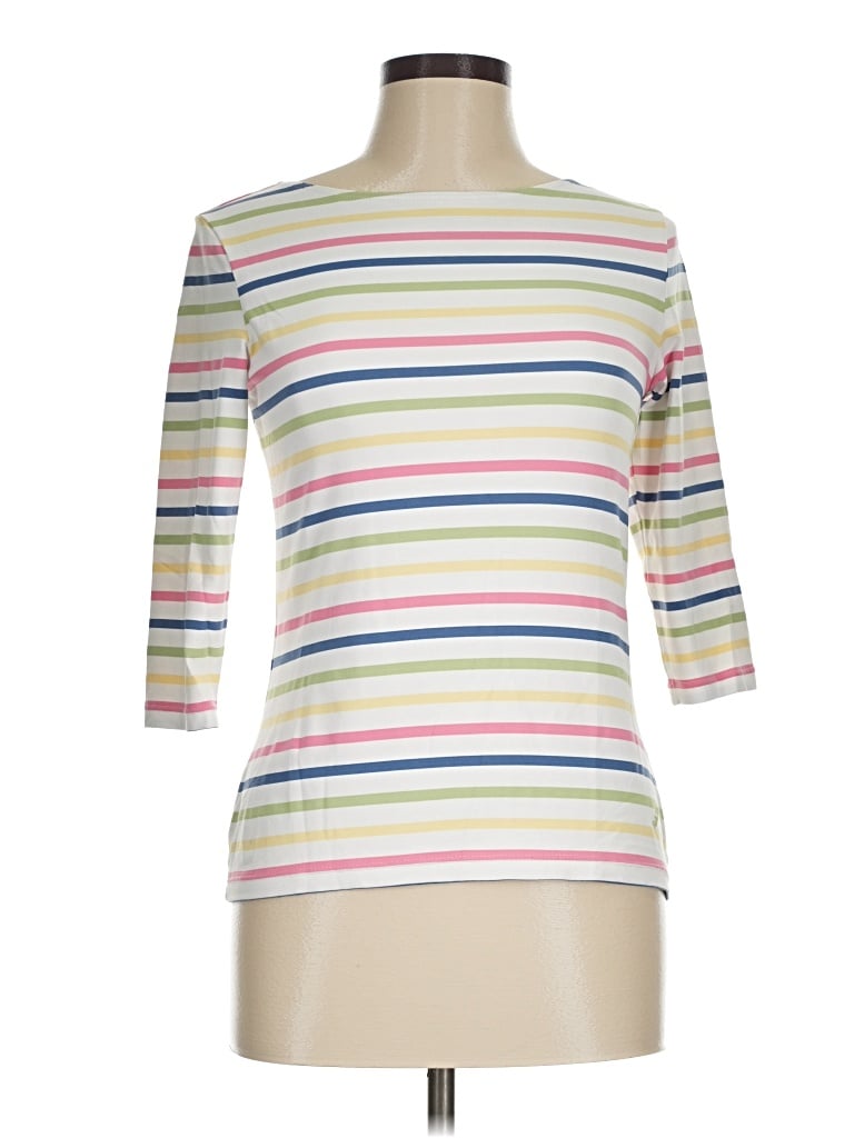Pre-owned Saint James 3/4 Sleeve T-shirt In Ivory