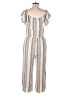Tribal 100% Rayon Stripes Silver Jumpsuit Size M - photo 2