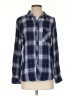 Rails 100% Rayon Plaid Blue Long Sleeve Button-Down Shirt Size S - photo 1