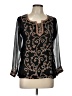 Assorted Brands Black 3/4 Sleeve Blouse Size L (estimated) - photo 1
