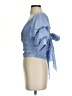 Do & Be 100% Polyester Blue Short Sleeve Blouse Size S - photo 5