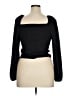 Spring & Mercer Solid Black Long Sleeve Top Size XL - photo 2
