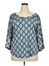 Weekend Suzanne Betro Blue 3/4 Sleeve Top Size 2X - photo 1