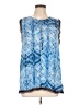 Nine West 100% Polyester Blue Sleeveless Blouse Size L - photo 1