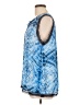 Nine West 100% Polyester Blue Sleeveless Blouse Size L - photo 5