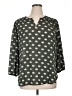Fun2Fun 100% Polyester Polka Dots Gray 3/4 Sleeve Blouse Size 1X - photo 1