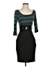 Hypnotik Stripes Teal Casual Dress Size S (estimated) - photo 1