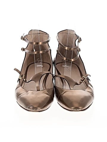 Chloé Metallic Leather Marcie Mary Jane Flats (view 2)