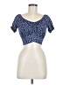 Lyaner 100% Rayon Blue Short Sleeve Top Size M - photo 1
