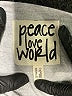 Peace Love World Color Block Gray Sweatshirt Size 1X - photo 7