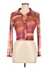 Shein Color Block Orange Long Sleeve Blouse Size 8 - 10 - photo 1