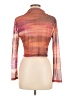 Shein Color Block Orange Long Sleeve Blouse Size 8 - 10 - photo 2