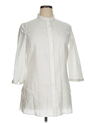 Hobbs London 3/4 Sleeve Button-Down Shirt (view 1)