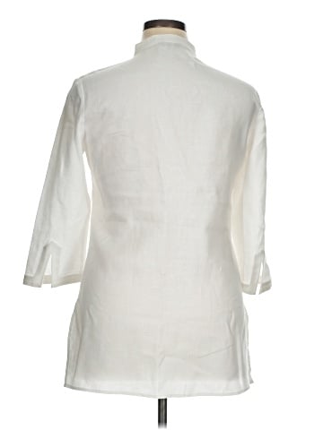 Hobbs London 3/4 Sleeve Button-Down Shirt (view 2)