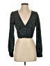 Lulus 100% Polyester Polka Dots Black Long Sleeve Blouse Size S - photo 1