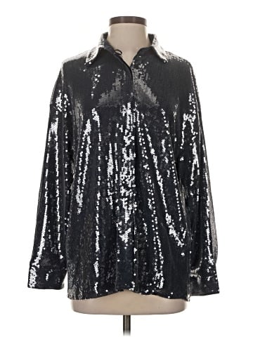 Blue Blush Long Sleeve Blouse (view 1)