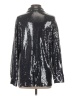 Blue Blush 100% Polyester Metallic Silver Long Sleeve Blouse Size S - photo 2