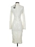 Boohoo 100% Polyester Ivory Cocktail Dress Size 4 - photo 2