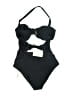 Self-Portrait Graphic Black One Piece Swimsuit Size 10 - photo 2