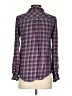 Soft Joie 100% Rayon Plaid Purple Long Sleeve Button-Down Shirt Size S - photo 2