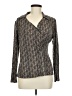 Doncaster Collection Gray Brown Long Sleeve Blouse Size M - photo 1