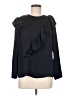 Topshop Black Long Sleeve Blouse Size 8 - photo 1