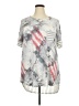 Assorted Brands Tie-dye Gray Short Sleeve Top Size XXL - photo 1