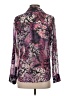 Express 100% Polyester Floral Purple Long Sleeve Blouse Size S - photo 2
