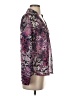 Express 100% Polyester Floral Purple Long Sleeve Blouse Size S - photo 4