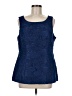 JJ's House 100% Polyester Solid Blue Sleeveless Blouse Size M (estimated) - photo 1