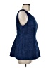JJ's House 100% Polyester Solid Blue Sleeveless Blouse Size M (estimated) - photo 4