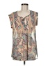 Daniel Rainn 100% Polyester Tan Sleeveless Blouse Size M - photo 1