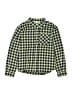 Bonpoint 100% Cotton Checkered-gingham Green Long Sleeve Button-Down Shirt Size 10 - photo 1
