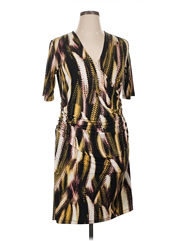 Pre-owned Jennifer Lopez Cocktail Dress In Gold