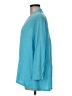 J.Jill 100% Linen Solid Blue Cardigan Size M - photo 5
