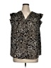 Vince Camuto 100% Polyester Floral Black Sleeveless Blouse Size 1X - photo 1