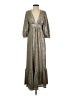 Saltwater LUXE 100% Polyester Metallic Silver Cocktail Dress Size XS - photo 1