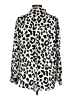 Zara Animal Print Silver Long Sleeve Blouse Size L - photo 2