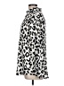 Zara Animal Print Silver Long Sleeve Blouse Size L - photo 5
