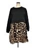 Shein 100% Polyester Animal Print Black Casual Dress Size 3X - photo 1